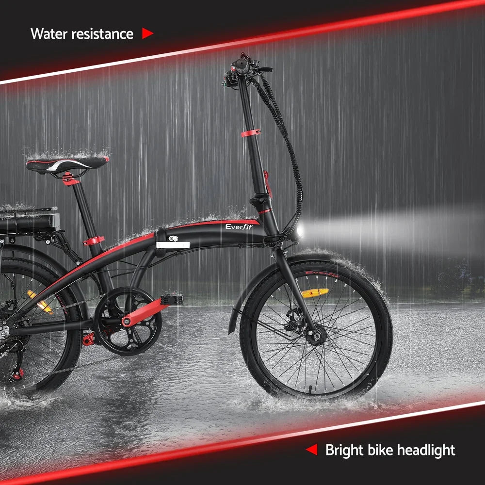 Folding Electric Bike Urban City Bicycle eBike Rechargeable Battery 250W