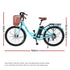 26" Electric City Bike – 250W eBike w/ 36V Battery & 7‑Speed Gears, Blue