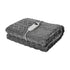 Electric Throw Heated Blanket Flannel&Sherpa Square Pattern Grey