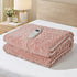 Electric Throw Rug Heated Blanket Flannel&Sherpa 3D Square Pink