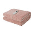 Electric Throw Rug Heated Blanket Flannel&Sherpa 3D Square Pink