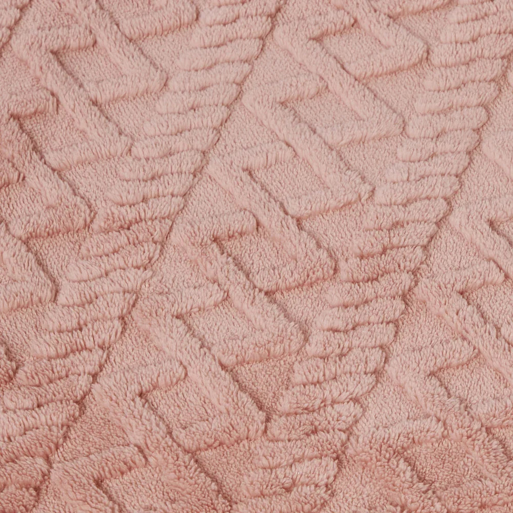 Electric Throw Rug Heated Blanket Flannel&Sherpa 3D Square Pink