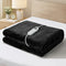 Electric Throw Rug Washable Heated Blanket Flannel Fleece Grey