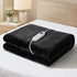 Electric Throw Rug Washable Heated Blanket Flannel Fleece Grey