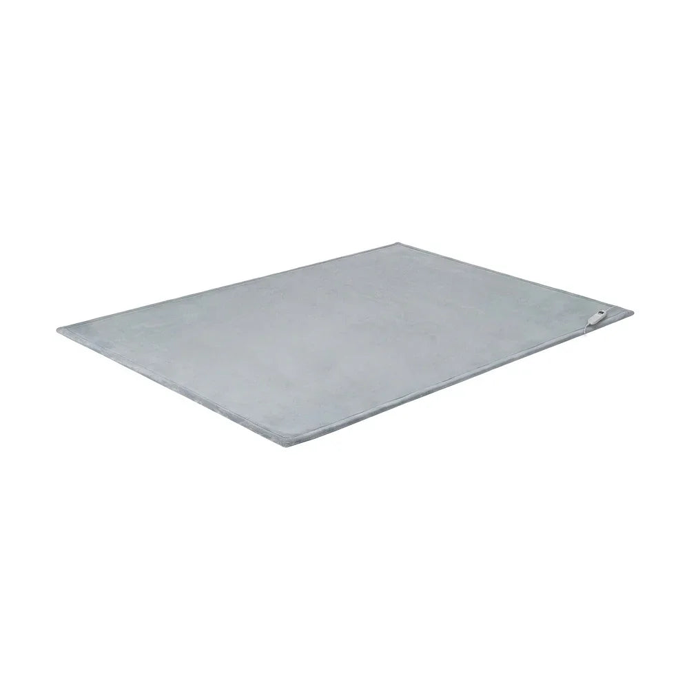Electric Throw Rug Washable Heated Blanket Winter Light Grey
