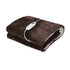 Electric Throw Rug Heated Blanket Flannel&Sherpa Brown
