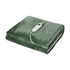 Electric Throw Rug Dual Side Heated Blanket Flannel&Sherpa Green