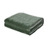 Electric Throw Rug Dual Side Heated Blanket Flannel&Sherpa Green