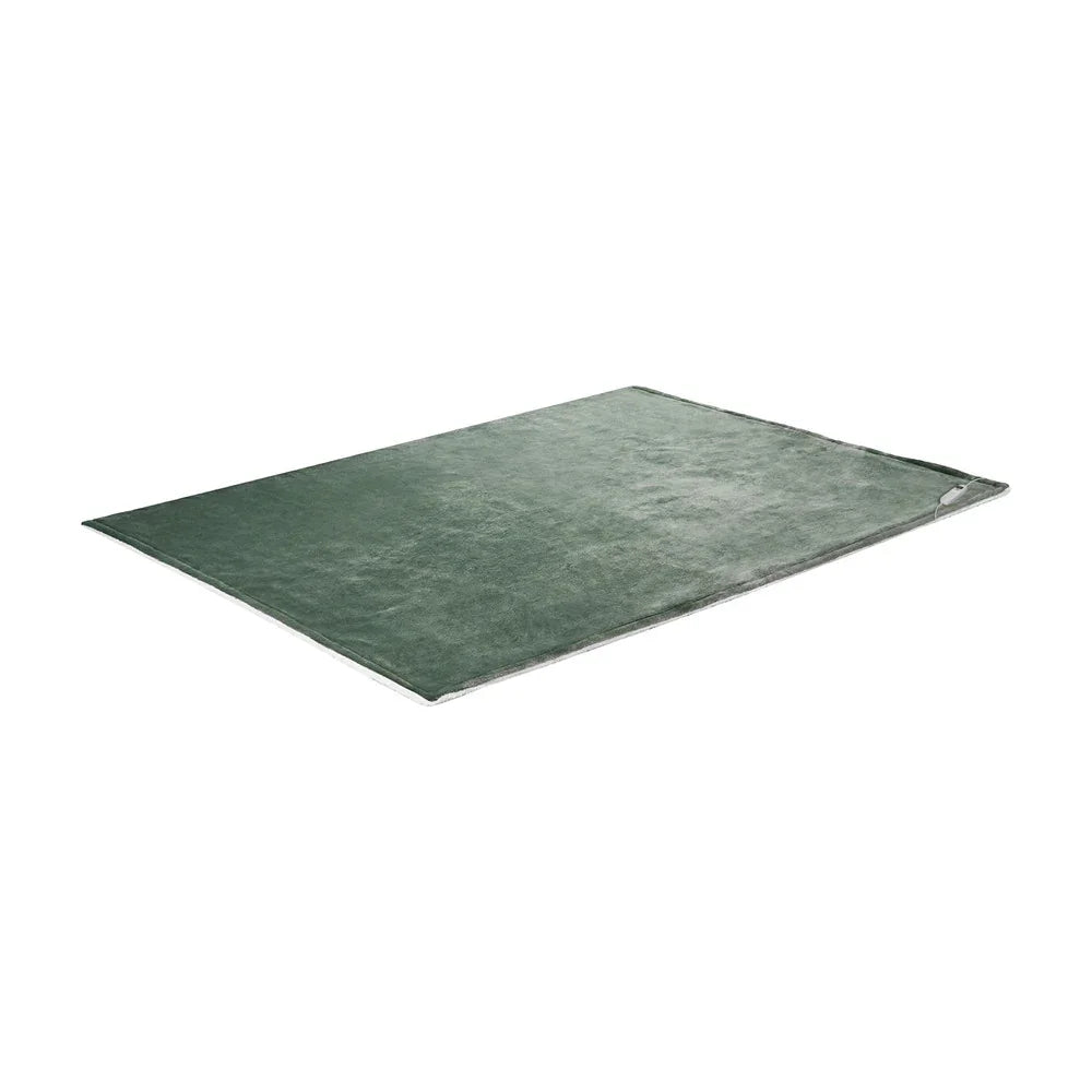 Electric Throw Rug Dual Side Heated Blanket Flannel&Sherpa Green