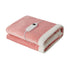 Electric Throw Rug Dual Side Heated Blanket Flannel & Sherpa Pink