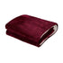 Electric Throw Rug Heated Blanket Flannel&Sherpa Burgundy
