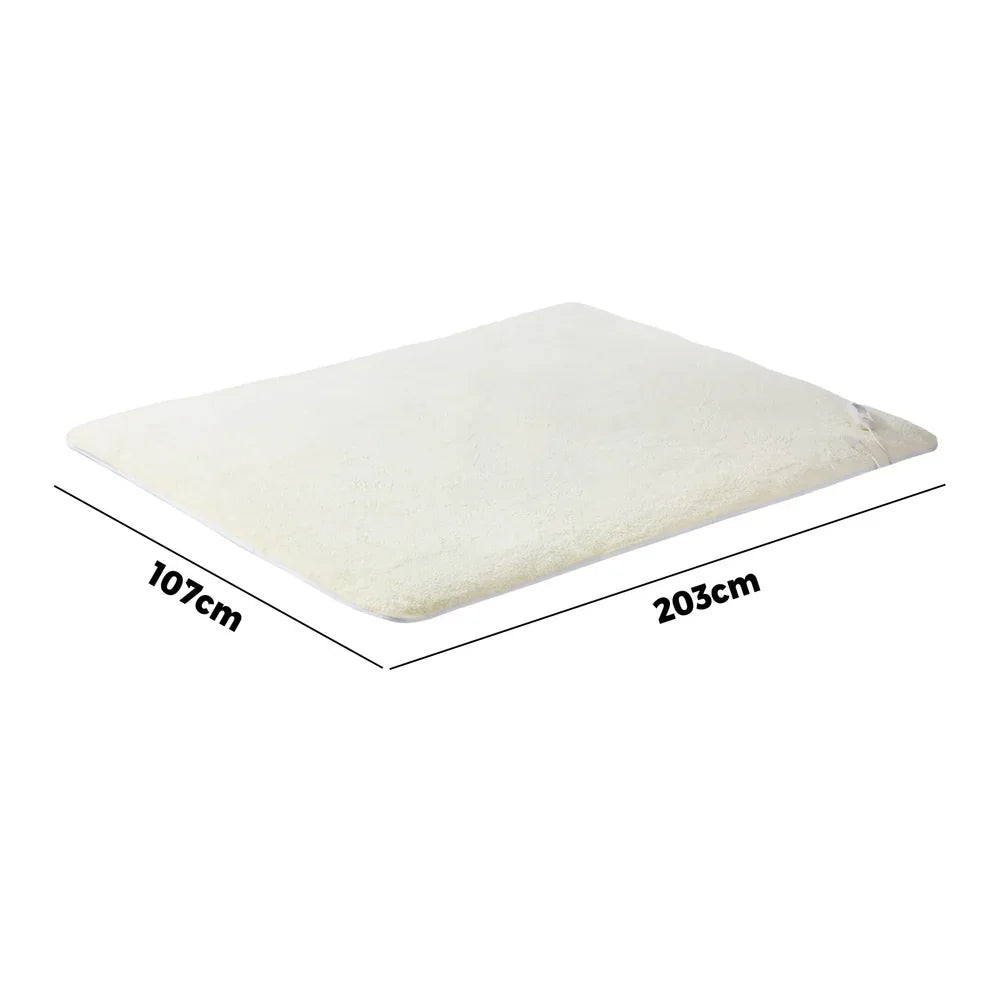 Electric Blanket Fitted Fleece Underlay Winter Pad King Single