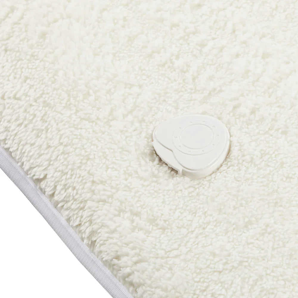 Electric Heated Blanket Fitted Fleece Underlay Winter Pad King