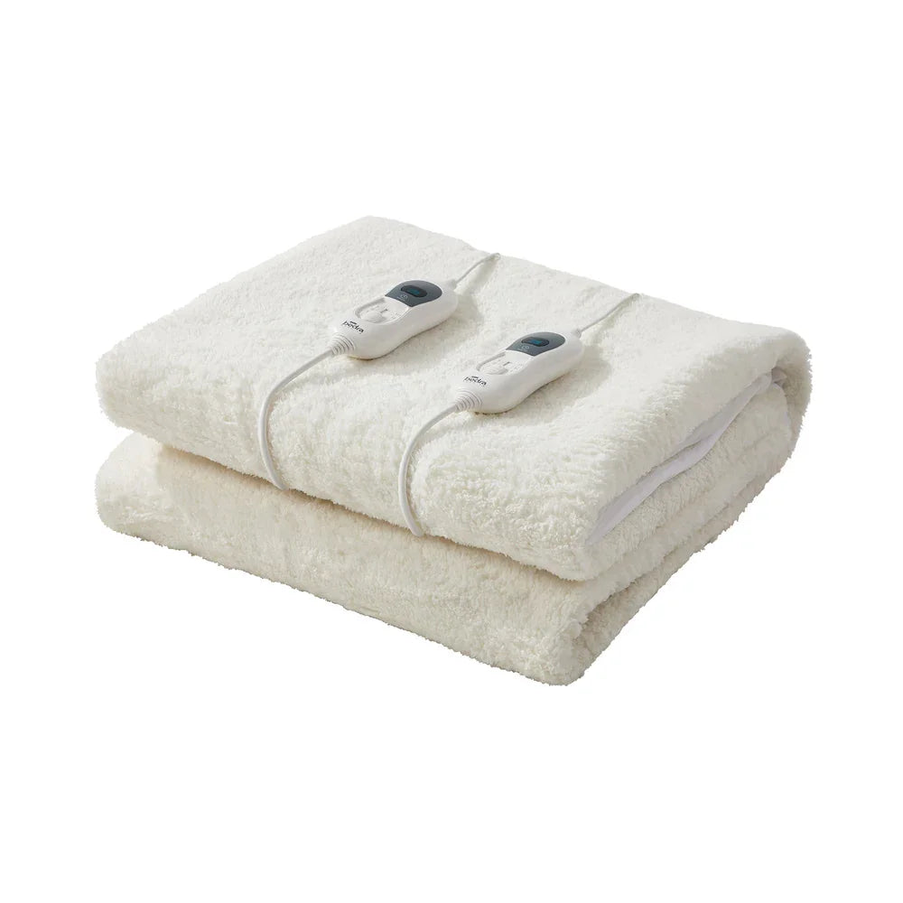 Electric Heated Blanket Fitted Fleece Underlay Winter Pad Queen