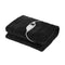 Washable Electric Heated Throw Rug Flannel Black