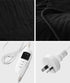 Washable Electric Heated Throw Rug Flannel Black