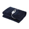 Washable Electric Heated Throw Rug Flannel Blue