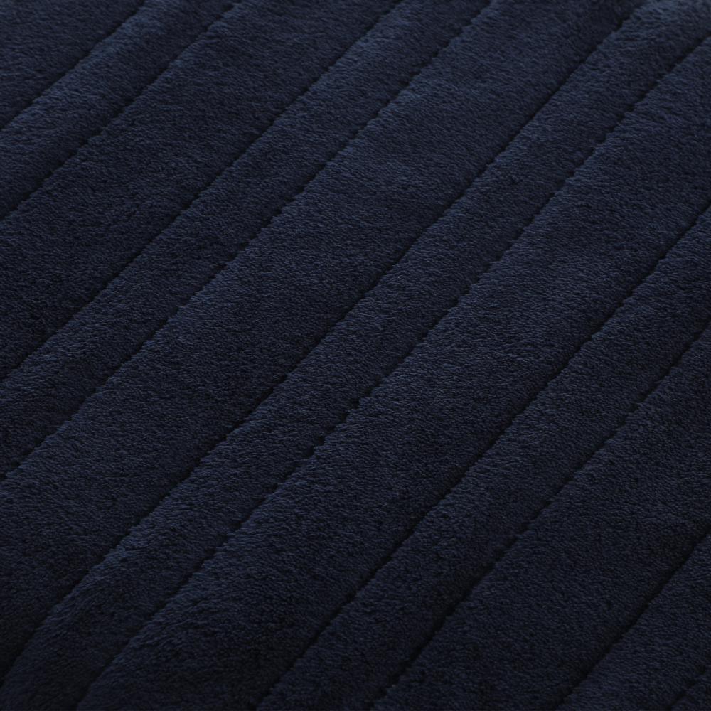 Washable Electric Heated Throw Rug Flannel Blue