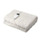 Electric Heated Throw Rug Washable Flannel Cream