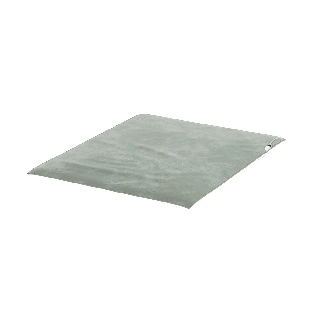 Electric Heated Blanket Washable Throw Rug Coral Fleece Light Green