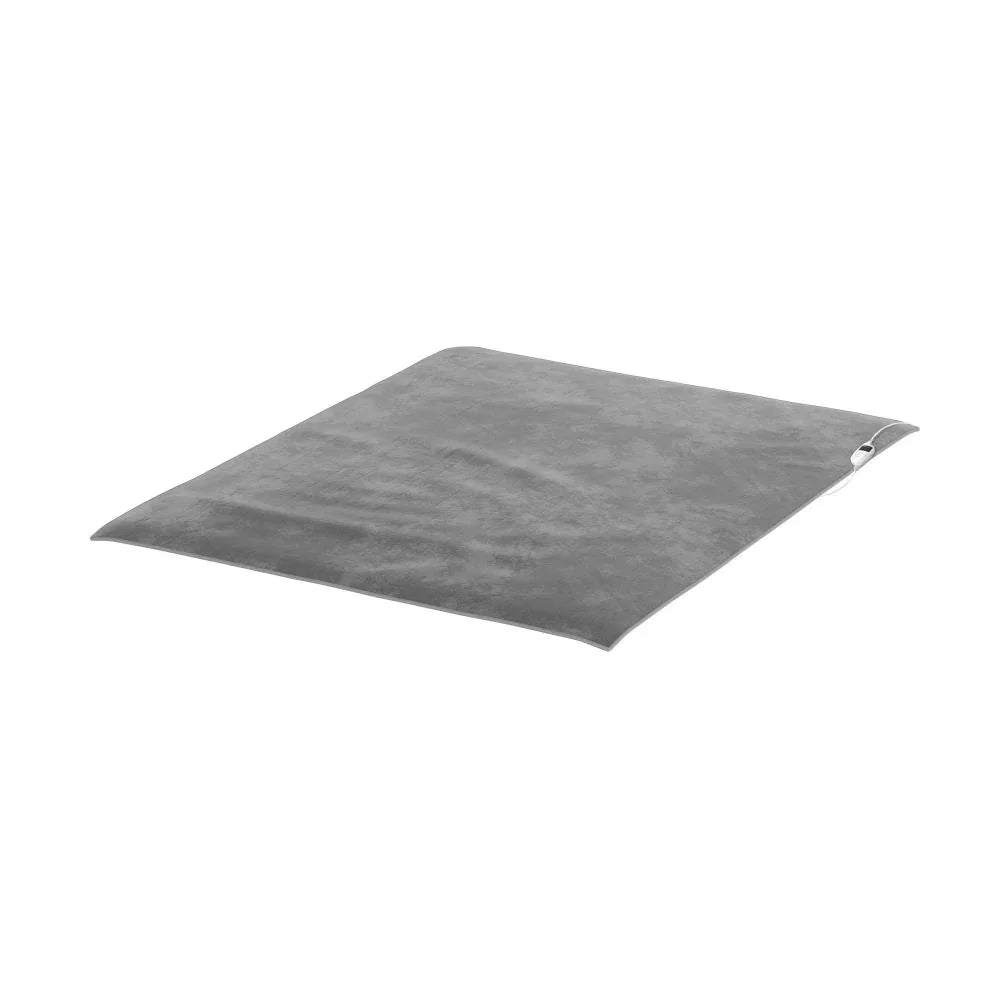 Electric Heated Throw Rug Washable Silver