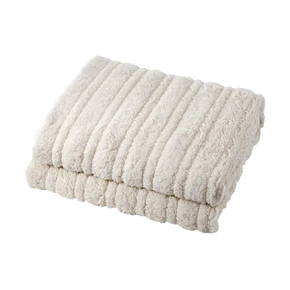 Heated Throw Rug Blanket Washable Sherpa Flannel