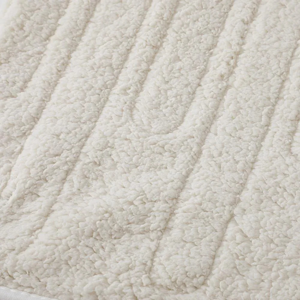 Heated Throw Rug Blanket Washable Sherpa Flannel