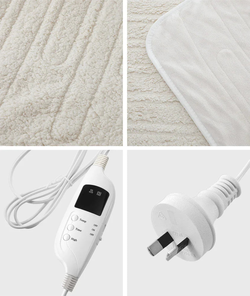 Heated Throw Rug Blanket Washable Sherpa Flannel
