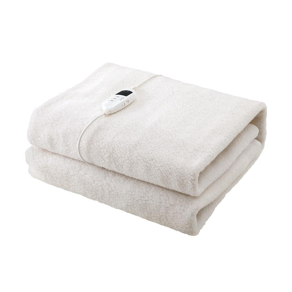 Electric Blanket Fully Fitted Fleece Heated King Single