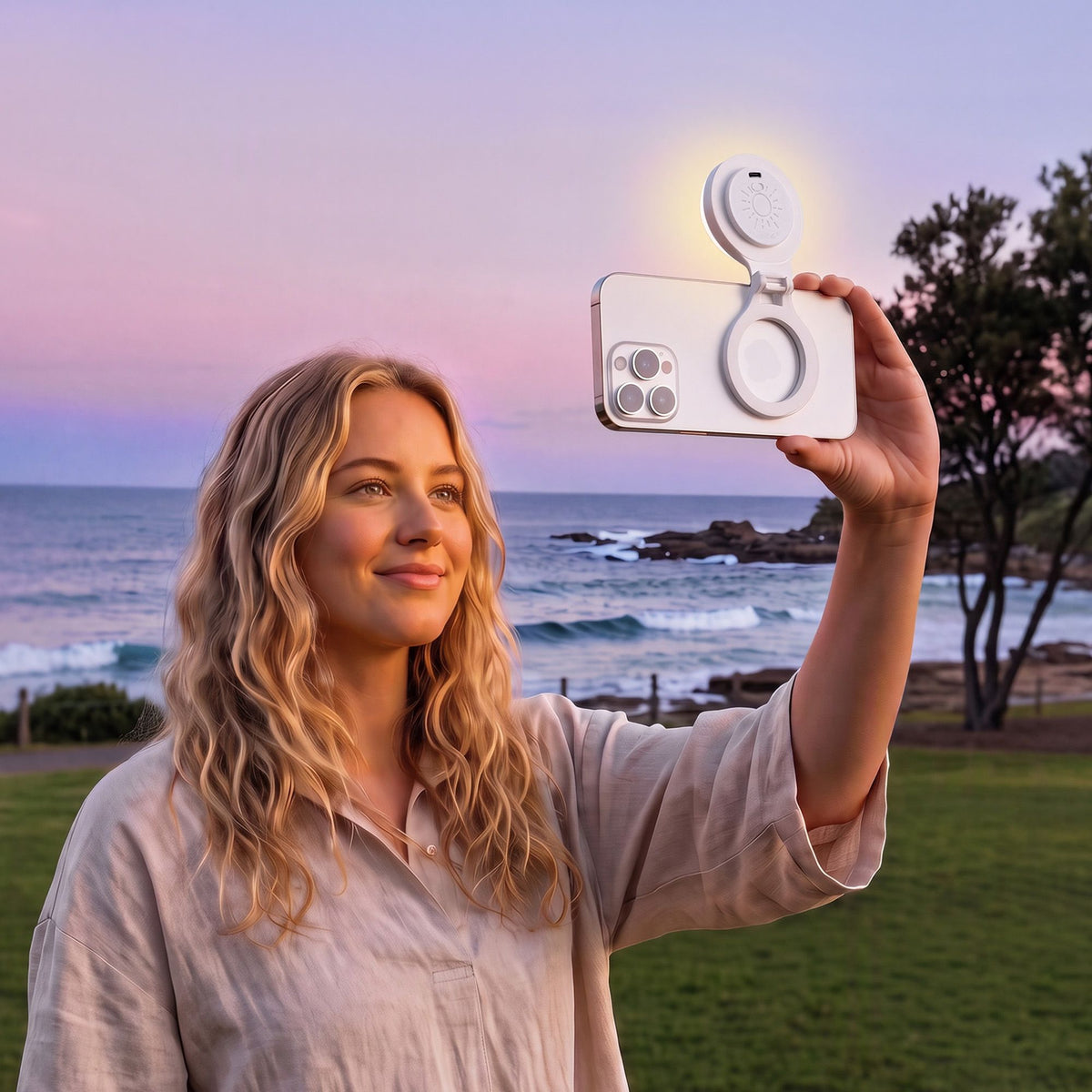 Devanti Magnetic Selfie Ring Light 36 LED Foldable Phone Fill Light CRI95 Type-C