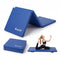 Everfit 180x60cm Gymnastics Mats Folding Exercise Floor Mat Portable 3 Fold Tumbling Mat Blue