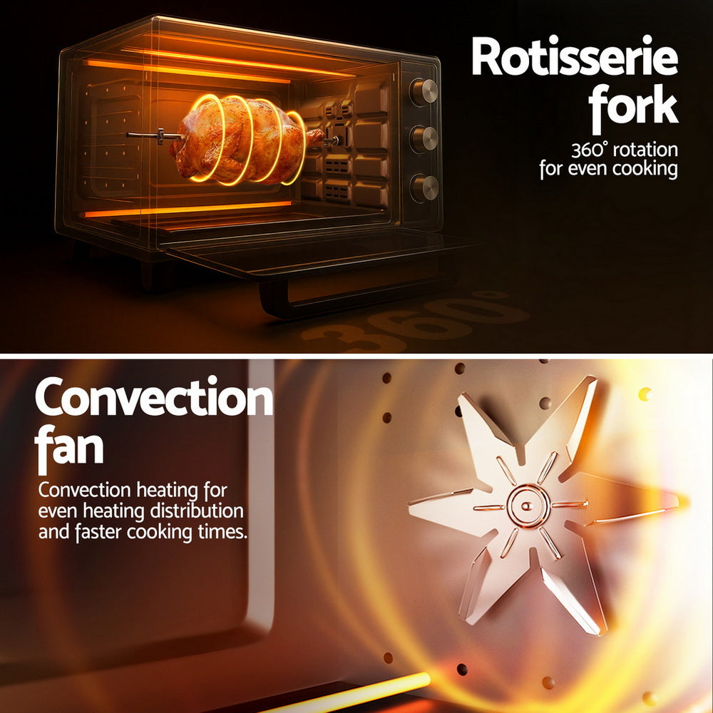 30L Convection Oven Electric Fryer Ovens 1600W