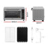 48L Convection Oven Electric Fryer Bake Grill Ovens Benchtop 2000W Silver