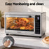 48L Convection Oven Electric Fryer Bake Grill Ovens Benchtop 2000W Silver