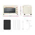 60L Convection Oven Electric Fryer Ovens 2000W Cream