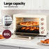 60L Convection Oven Electric Fryer Ovens 2000W Cream