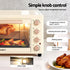 60L Convection Oven Electric Fryer Ovens 2000W Cream