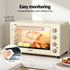 60L Convection Oven Electric Fryer Ovens 2000W Cream