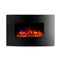 Electric Fireplace – Curved Glass, 3D Flame, 1000/2000W, Thermostat, Black