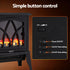 Freestanding Electric Fireplace – 2000W, LED Flame, Thermostat, Black