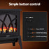 Freestanding Electric Fireplace – 2000W, LED Flame, Thermostat, Black