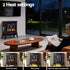 Freestanding Electric Fireplace – 2000W, LED Flame, Thermostat, Black
