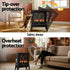 Freestanding Electric Fireplace – 2000W, LED Flame, Thermostat, Black