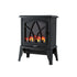 Freestanding Electric Fireplace – 2000W, LED Flame, Thermostat, Black