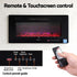 Electric Fireplace – Slim 92cm, 1000/1800W, 6 Flame Colours, Remote, Wall/Recess