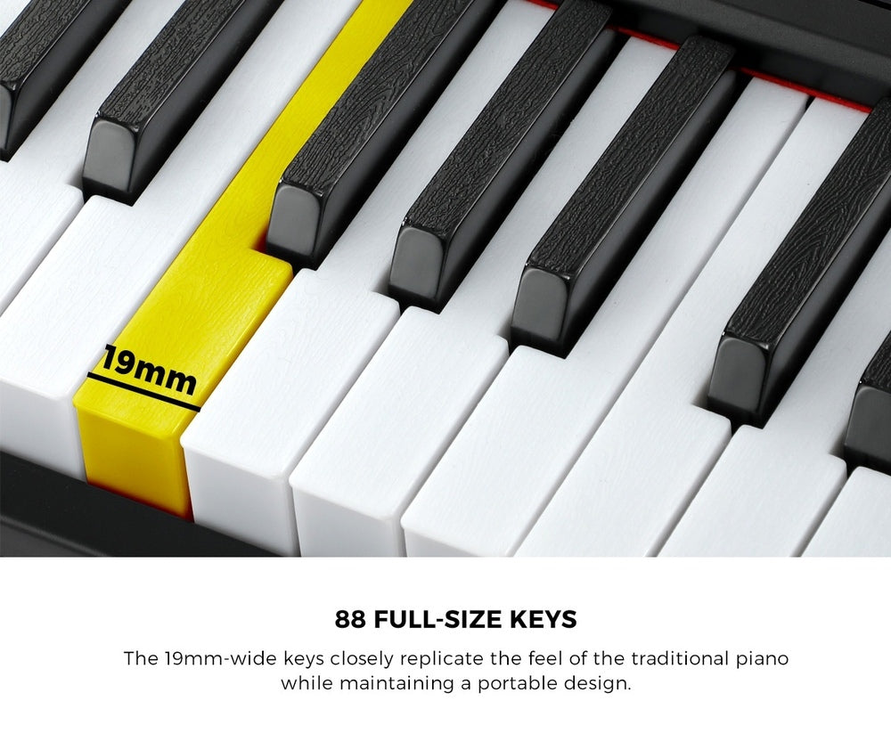 Mazam 88 Keys Electronic Piano Keyboard Portable Lighted