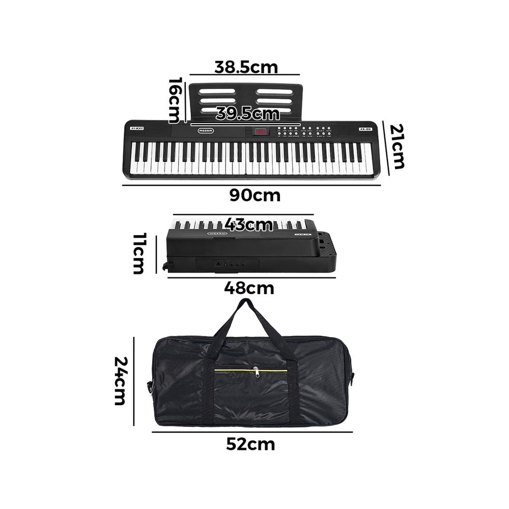 Mazam 61 Key Foldable Electronic Keyboard for Beginner