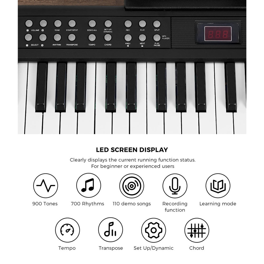 Mazam Foldable 88 Key Digital Piano Electronic Keyboard Bluetooth