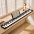Alpha 88 Key Quad Folding Electronic Keyboard Digital Piano Portable MIDI Bluetooth Black