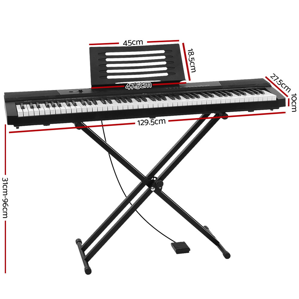 88 Keys Electronic Piano Keyboard Digital Electric w/ Stand Sustain Pedal